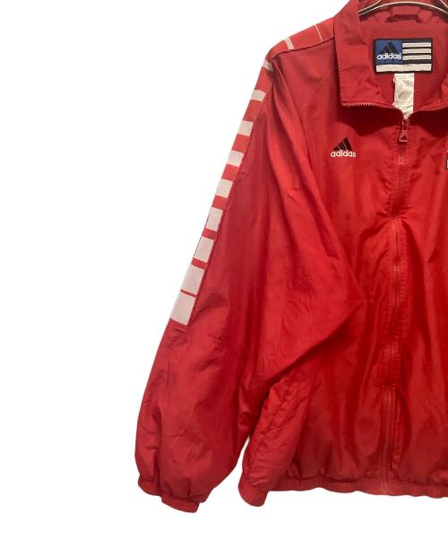 adidas（アディダス）adidas (アディダス) 90’S ジップジャケット レッド サイズ:2XLの古着・服飾アイテム