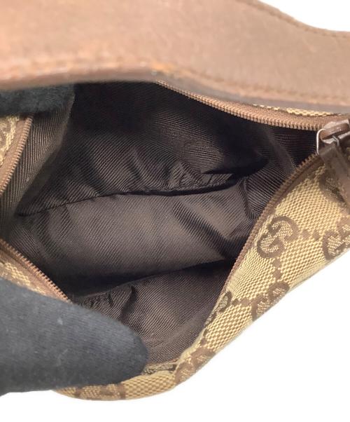 GUCCI（グッチ）GUCCI (グッチ) GGキャンバスポーチ ベージュ×ブラウンの古着・服飾アイテム