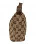 中古・古着 GUCCI (グッチ) GGキャンバスポーチ ベージュ×ブラウン：18000円