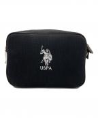 U.S POLO ASSNユーエスポロアッスン）の古着「ショルダーバッグ」｜ブラック×ブラウン