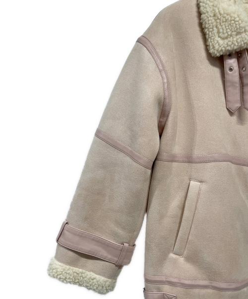 furfur（ファーファー）FURFUR (ファーファー) ボアジャケット ピンク×ホワイト サイズ:FREEの古着・服飾アイテム