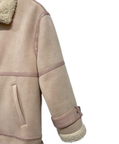 furfur（ファーファー）FURFUR (ファーファー) ボアジャケット ピンク×ホワイト サイズ:FREEの古着・服飾アイテム