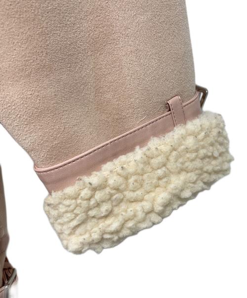 furfur（ファーファー）FURFUR (ファーファー) ボアジャケット ピンク×ホワイト サイズ:FREEの古着・服飾アイテム