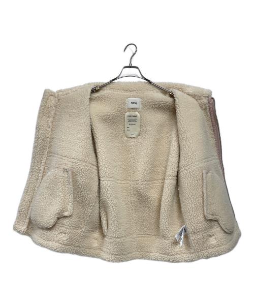 furfur（ファーファー）FURFUR (ファーファー) ボアジャケット ピンク×ホワイト サイズ:FREEの古着・服飾アイテム