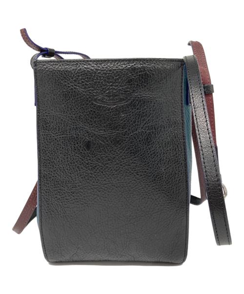 Vivienne Westwood（ヴィヴィアンウエストウッド）Vivienne Westwood (ヴィヴィアンウエストウッド) エッジカラーショルダーバッグ ブラック×ネイビーの古着・服飾アイテム