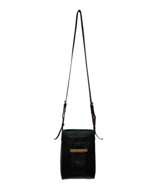 Vivienne Westwood（ヴィヴィアンウエストウッド）Vivienne Westwood (ヴィヴィアンウエストウッド) エッジカラーショルダーバッグ ブラック×ネイビーの古着・服飾アイテム
