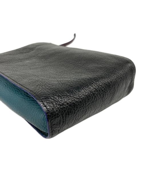 Vivienne Westwood（ヴィヴィアンウエストウッド）Vivienne Westwood (ヴィヴィアンウエストウッド) エッジカラーショルダーバッグ ブラック×ネイビーの古着・服飾アイテム