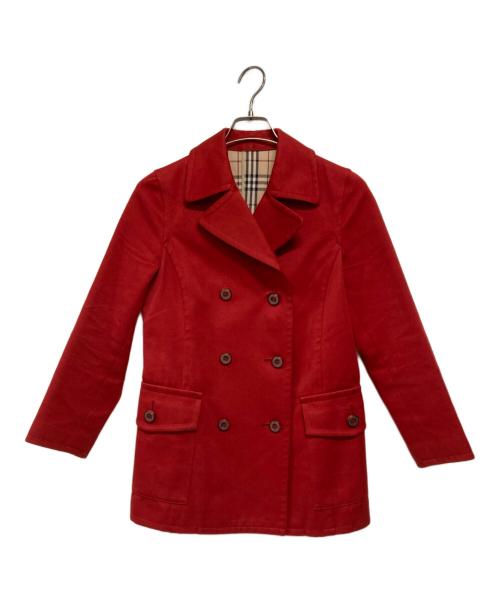 BURBERRY BLUE LABEL（バーバリーロンドンブルーレーベル）BURBERRY BLUE LABEL (バーバリーロンドンブルーレーベル) コート レッド サイズ:SIZE 38の古着・服飾アイテム