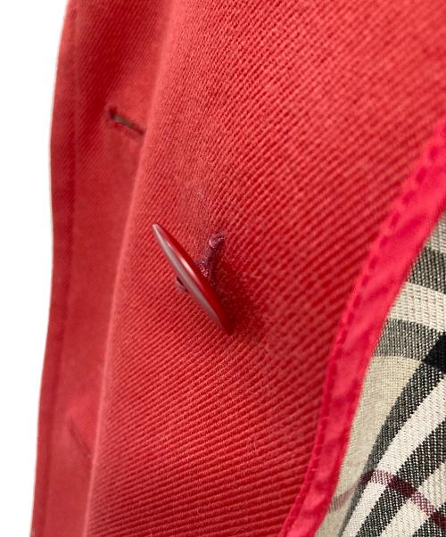 BURBERRY BLUE LABEL（バーバリーロンドンブルーレーベル）BURBERRY BLUE LABEL (バーバリーロンドンブルーレーベル) コート レッド サイズ:SIZE 38の古着・服飾アイテム