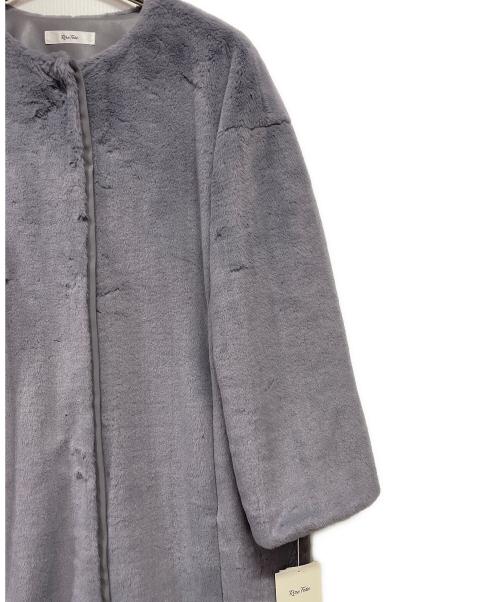 rirefete（リルフェテ）RireFete (リルフェテ) フェイクファー ロングコート パープル サイズ:9の古着・服飾アイテム