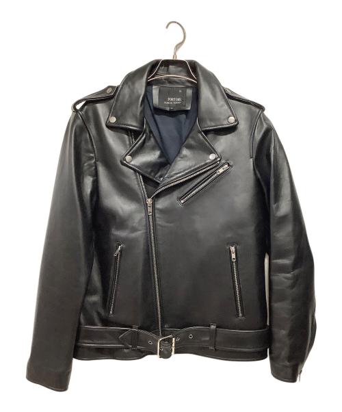 FORTIME（フォータイム）FORTIME (フォータイム) レザージャケット ブラック サイズ:Lの古着・服飾アイテム