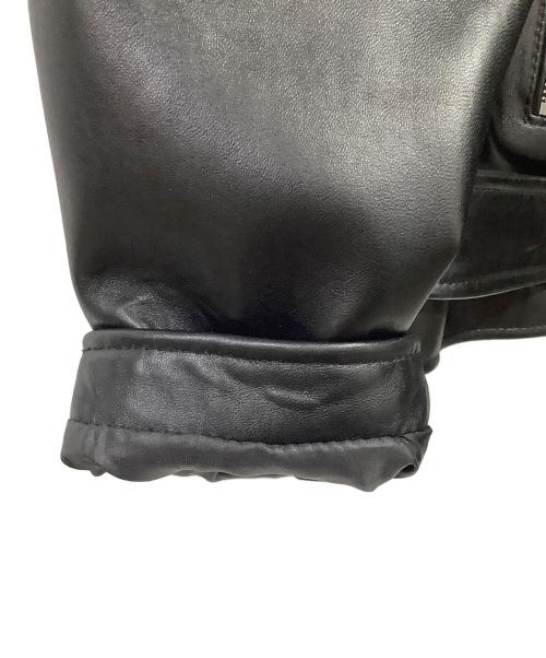 FORTIME（フォータイム）FORTIME (フォータイム) レザージャケット ブラック サイズ:Lの古着・服飾アイテム