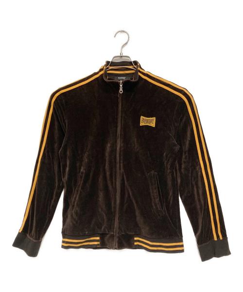 BURBERRY BLACK LABEL（バーバリーブラックレーベル）BURBERRY BLACK LABEL (バーバリーブラックレーベル) Logo Velour Track Jacket ブラウン サイズ:SIZE 2の古着・服飾アイテム