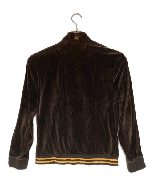 BURBERRY BLACK LABEL（バーバリーブラックレーベル）BURBERRY BLACK LABEL (バーバリーブラックレーベル) Logo Velour Track Jacket ブラウン サイズ:SIZE 2の古着・服飾アイテム