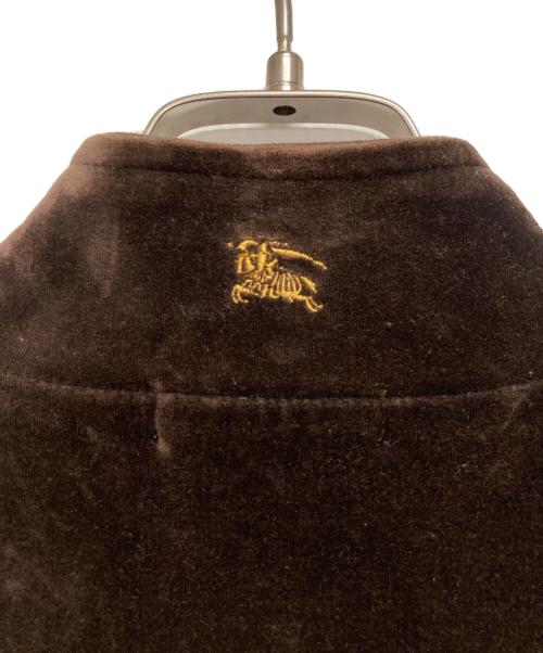 BURBERRY BLACK LABEL（バーバリーブラックレーベル）BURBERRY BLACK LABEL (バーバリーブラックレーベル) Logo Velour Track Jacket ブラウン サイズ:SIZE 2の古着・服飾アイテム