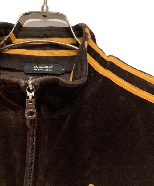 BURBERRY BLACK LABEL（バーバリーブラックレーベル）BURBERRY BLACK LABEL (バーバリーブラックレーベル) Logo Velour Track Jacket ブラウン サイズ:SIZE 2の古着・服飾アイテム