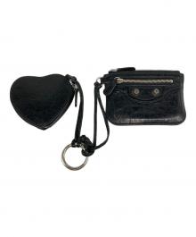 BALENCIAGA（バレンシアガ）の古着「ル・カゴール クリップオンミラーカードコインケース」｜ブラック