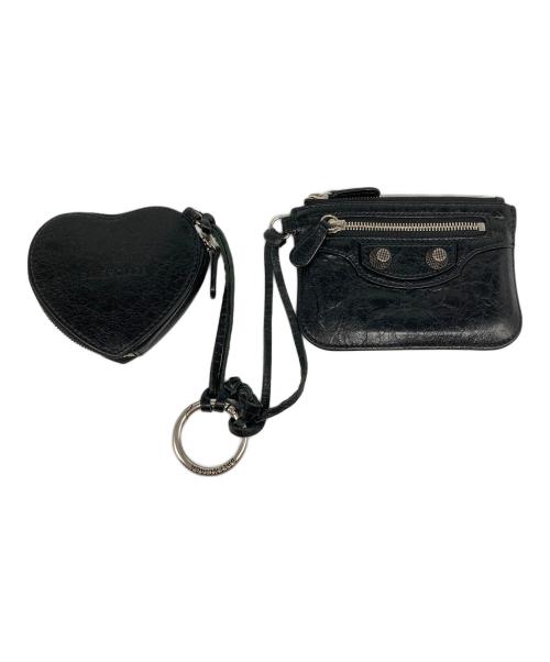 BALENCIAGA（バレンシアガ）BALENCIAGA (バレンシアガ) ル・カゴール クリップオンミラーカードコインケース ブラックの古着・服飾アイテム