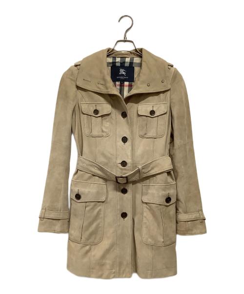 BURBERRY LONDON（バーバリーロンドン）BURBERRY LONDON (バーバリーロンドン) ゴートスウェードトレンチコート ベージュ サイズ:38の古着・服飾アイテム