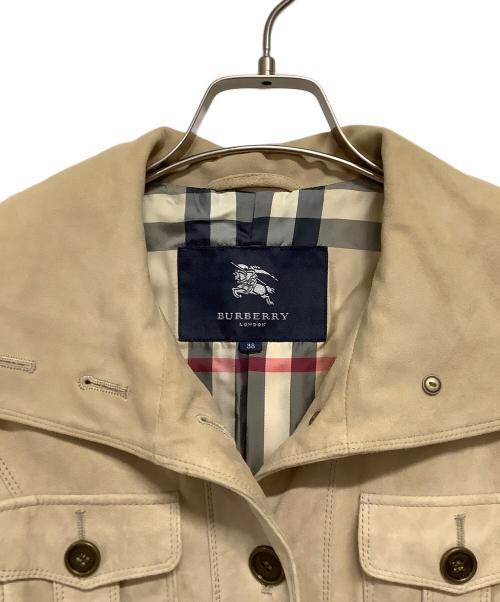 BURBERRY LONDON（バーバリーロンドン）BURBERRY LONDON (バーバリーロンドン) ゴートスウェードトレンチコート ベージュ サイズ:38の古着・服飾アイテム