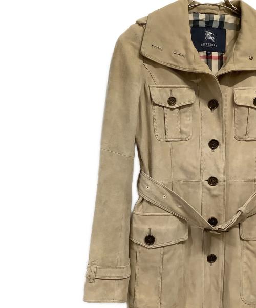 BURBERRY LONDON（バーバリーロンドン）BURBERRY LONDON (バーバリーロンドン) ゴートスウェードトレンチコート ベージュ サイズ:38の古着・服飾アイテム