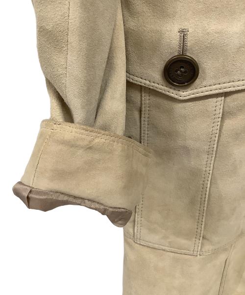 BURBERRY LONDON（バーバリーロンドン）BURBERRY LONDON (バーバリーロンドン) ゴートスウェードトレンチコート ベージュ サイズ:38の古着・服飾アイテム