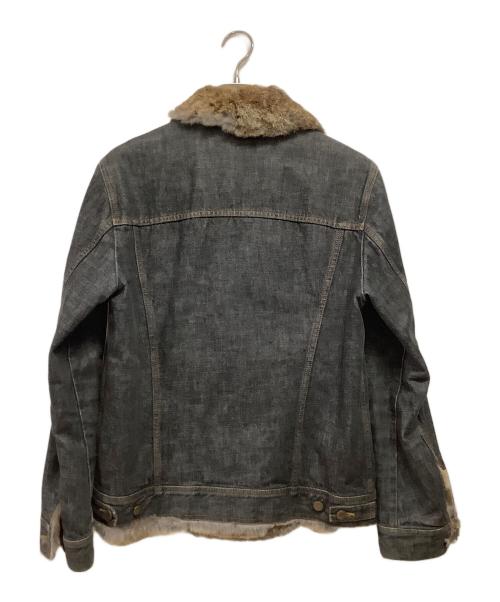 DOLCE & GABBANA（ドルチェ＆ガッバーナ）DOLCE & GABBANA (ドルチェ＆ガッバーナ) ファーデニムジャケット グレー サイズ:48の古着・服飾アイテム