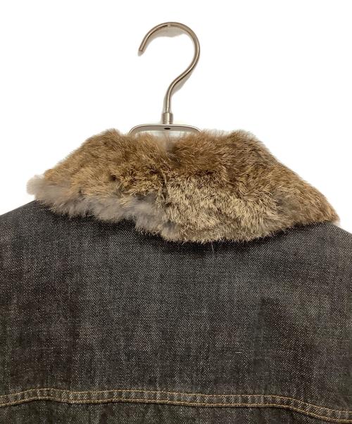 DOLCE & GABBANA（ドルチェ＆ガッバーナ）DOLCE & GABBANA (ドルチェ＆ガッバーナ) ファーデニムジャケット グレー サイズ:48の古着・服飾アイテム