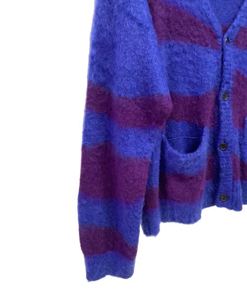 Name.（ネーム）Name. (ネーム) WAVE STRIPED モヘアニットカーディガン ブルー×パープル サイズ:2の古着・服飾アイテム