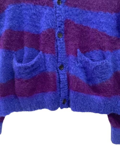 Name.（ネーム）Name. (ネーム) WAVE STRIPED モヘアニットカーディガン ブルー×パープル サイズ:2の古着・服飾アイテム