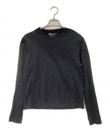 Y-3×adidas（ワイスリー×アディダス）の古着「バラ刺繍長袖カットソー」｜ブラック