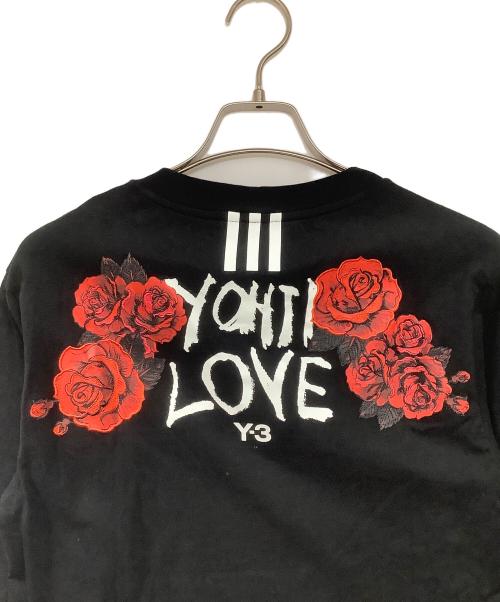 Y-3（ワイスリー）Y-3 (ワイスリー) adidas (アディダス) バラ刺繍長袖カットソー ブラック サイズ:mの古着・服飾アイテム
