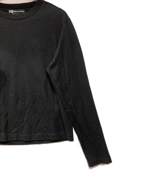 Y-3（ワイスリー）Y-3 (ワイスリー) adidas (アディダス) バラ刺繍長袖カットソー ブラック サイズ:mの古着・服飾アイテム