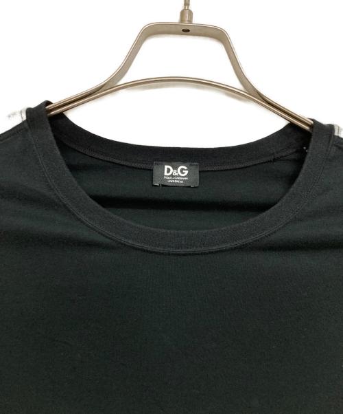 DOLCE & GABBANA（ドルチェ＆ガッバーナ）DOLCE & GABBANA (ドルチェ＆ガッバーナ) 半袖カットソー ブラック×ライトグレー サイズ:Mの古着・服飾アイテム