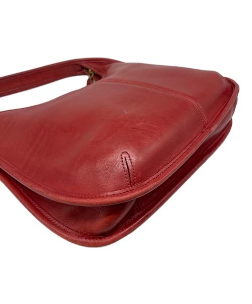 COACH（コーチ）COACH (コーチ) OLD COACH エルゴ レザーワンショルダーバッグ レッドの古着・服飾アイテム
