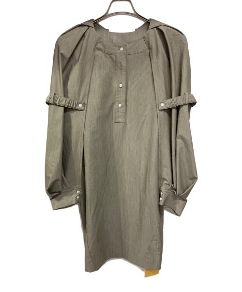 pinue（ピヌエ）pinue (ピヌエ) 長袖ワンピース グレー サイズ:F 未使用品の古着・服飾アイテム