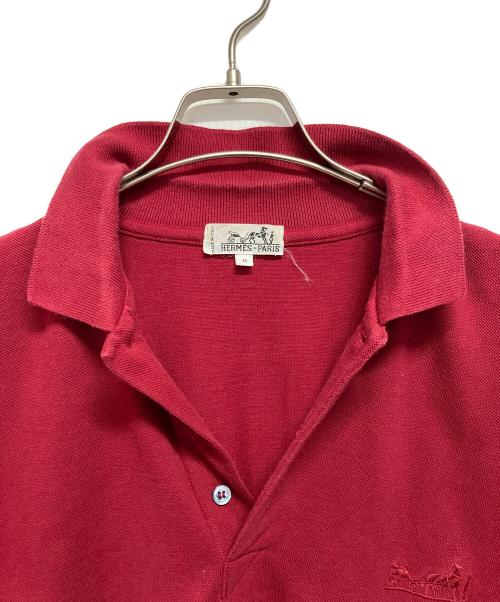 HERMES（エルメス）HERMES (エルメス) ポロシャツ レッド サイズ:Mの古着・服飾アイテム