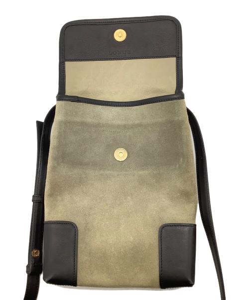 LOEWE（ロエベ）LOEWE (ロエベ) アナグラム ショルダーバッグ カーキ×ブラックの古着・服飾アイテム
