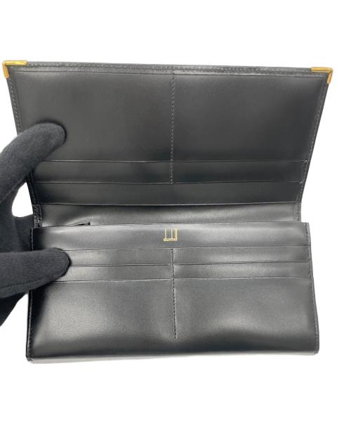 dunhill（ダンヒル）dunhill (ダンヒル) 長財布 ブラック×ゴールドの古着・服飾アイテム