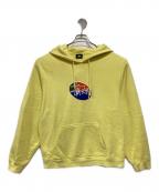 stussyステューシー）の古着「プルオーバーパーカー」｜イエロー