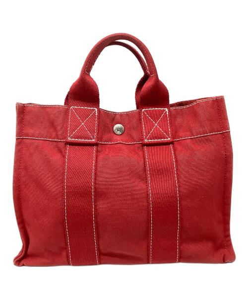 HERMES（エルメス）HERMES (エルメス) ドーヴィルPM/ハンドバッグ レッドの古着・服飾アイテム