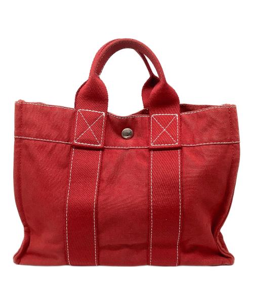 HERMES（エルメス）HERMES (エルメス) ドーヴィルPM/ハンドバッグ レッドの古着・服飾アイテム