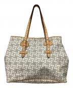 CELINEセリーヌ）の古着「サルキートートバッグ」｜グレー×ホワイト