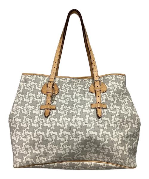 CELINE（セリーヌ）CELINE (セリーヌ) サルキートートバッグ グレー×ホワイトの古着・服飾アイテム