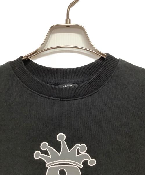stussy（ステューシー）stussy (ステューシー) S CROWN/クルーネックスウェット ブラック サイズ:Sの古着・服飾アイテム