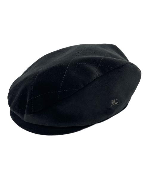 BURBERRY BLUE LABEL（バーバリー ブルー レーベル）BURBERRY BLUE LABEL (バーバリーロンドンブルーレーベル) ハンチング ブラック×グレー サイズ:頭囲57㎝の古着・服飾アイテム
