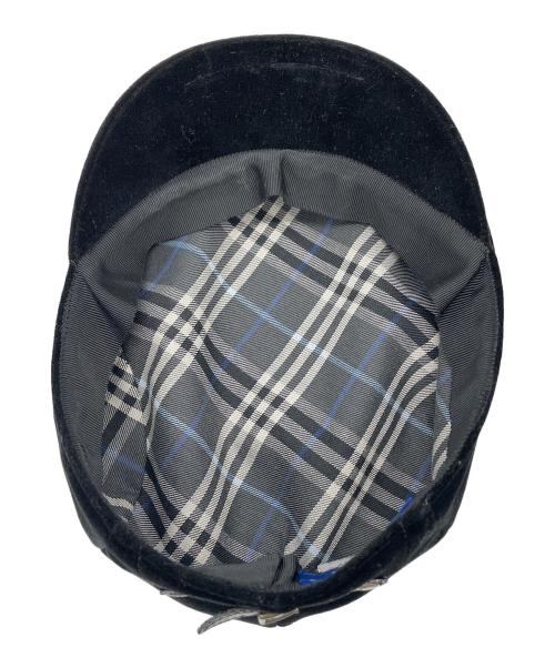 BURBERRY BLUE LABEL（バーバリー ブルー レーベル）BURBERRY BLUE LABEL (バーバリーロンドンブルーレーベル) ハンチング ブラック×グレー サイズ:頭囲57㎝の古着・服飾アイテム
