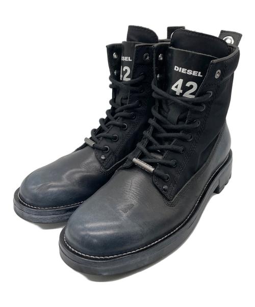 DIESEL（ディーゼル）DIESEL (ディーゼル) レースアップブーツ ブラック サイズ:27の古着・服飾アイテム