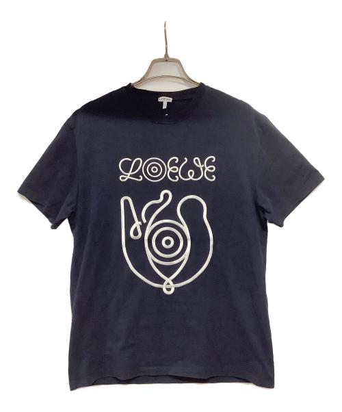 LOEWE（ロエベ）LOEWE (ロエベ) エンブロイダードTシャツ  ネイビー サイズ:XSの古着・服飾アイテム
