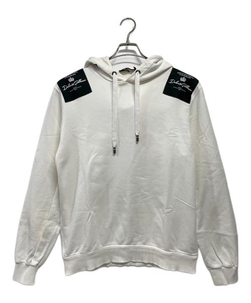 DOLCE & GABBANA（ドルチェ＆ガッバーナ）DOLCE & GABBANA (ドルチェ＆ガッバーナ) プルオーバーパーカー ホワイト サイズ:52の古着・服飾アイテム
